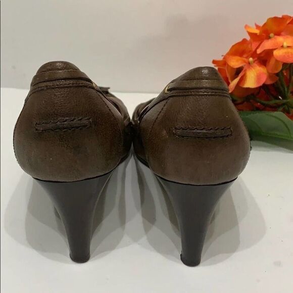 BALENCIAGA LEATHER BROWN PUMPS SIZE 40 US … - Picture 3 of 8